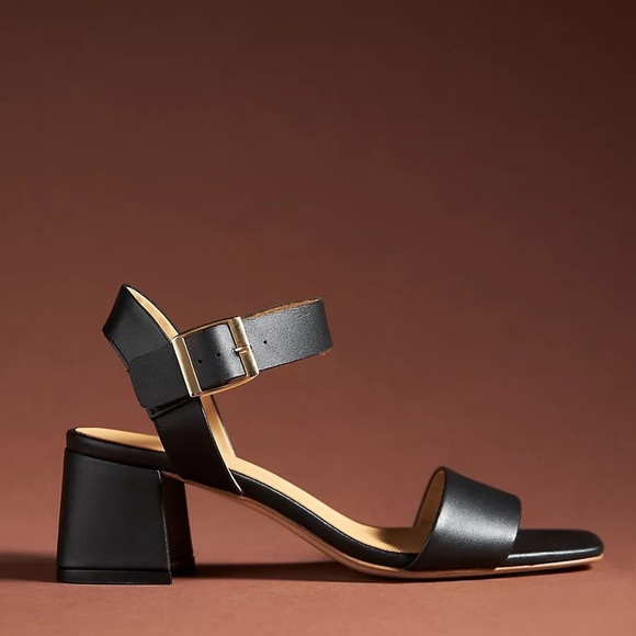 NISOLO Stella Go-To Block Heel Sandal size 5 in black leather New in Box! - Picture 6 of 14